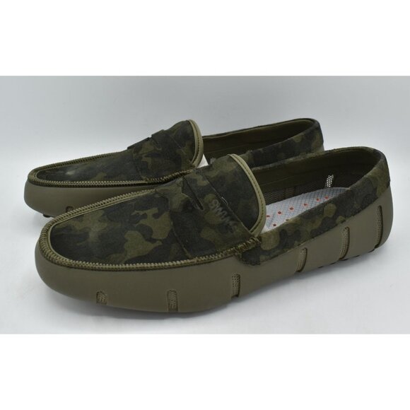 SWIMS Mens Size 9 Luxe Driver Hickory Green Camo Camouflage Loafers Shoes main image 10